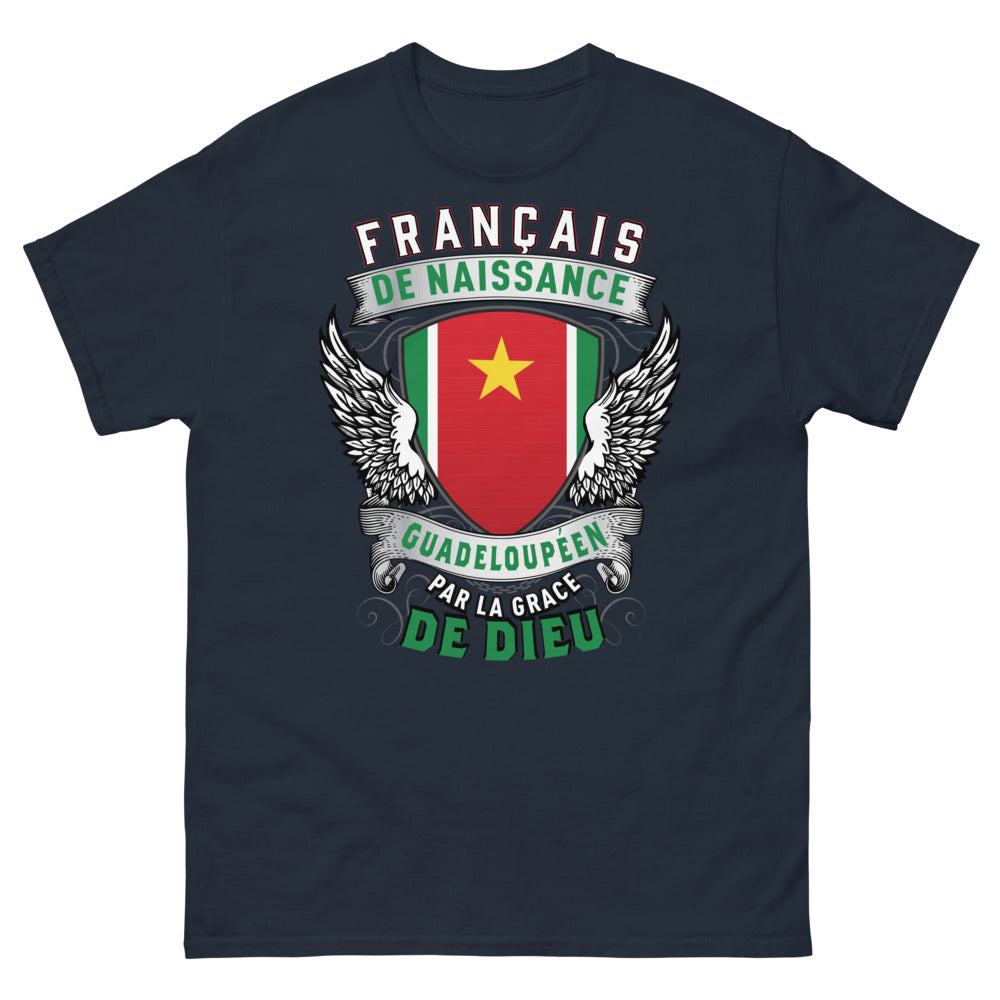 T-shirt Guadeloupéen marine - Français de naissance