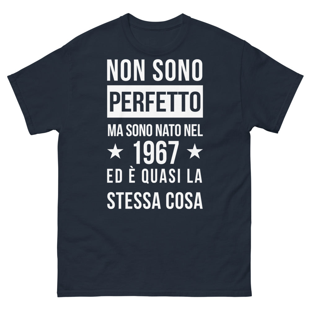 T-shirt Perfetto 1967 blu marino - Non sono perfetto