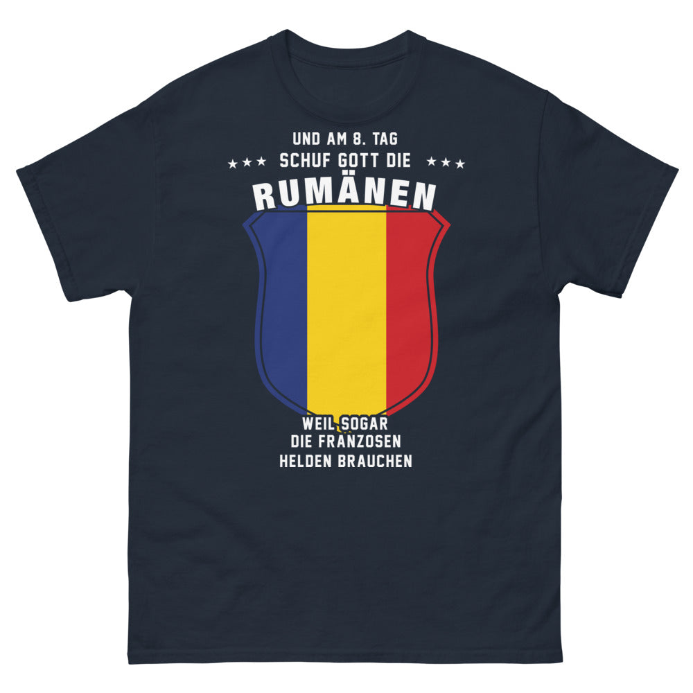 T-Shirt Rumänien Marineblau - Ein Hauch Heldenmut