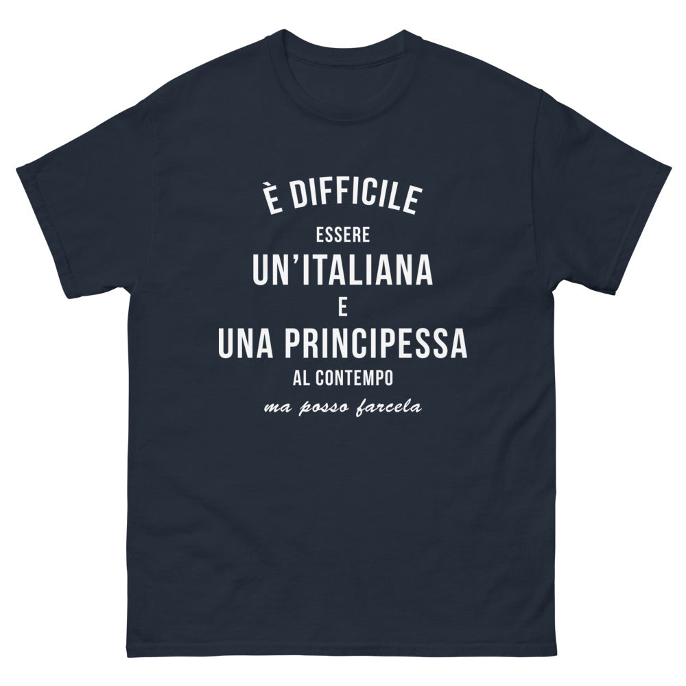 T-shirt Italiana e Principessa marine - Orgoglio e Stile