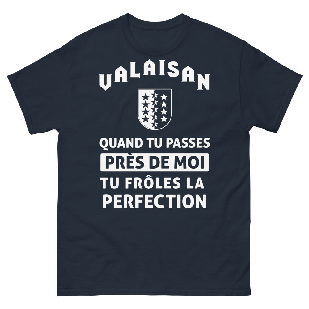T-shirt Valaisan marine face - frôle la perfection