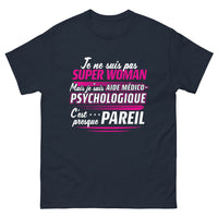 Thumbnail for T-shirt aide médico-psychologique marine - presque super woman