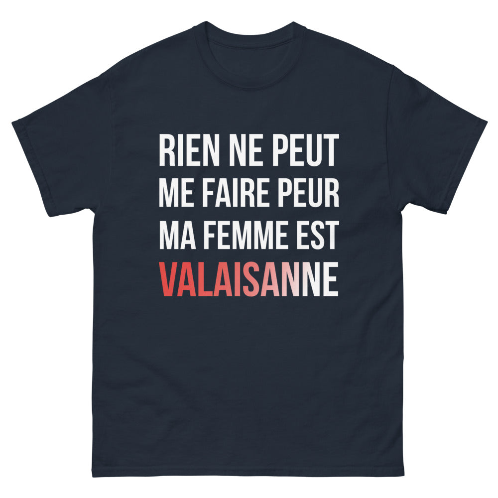 T-shirt Valaisanne marine - ma femme est valaisanne