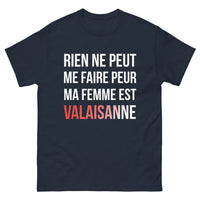 Thumbnail for T-shirt Valaisanne marine - ma femme est valaisanne