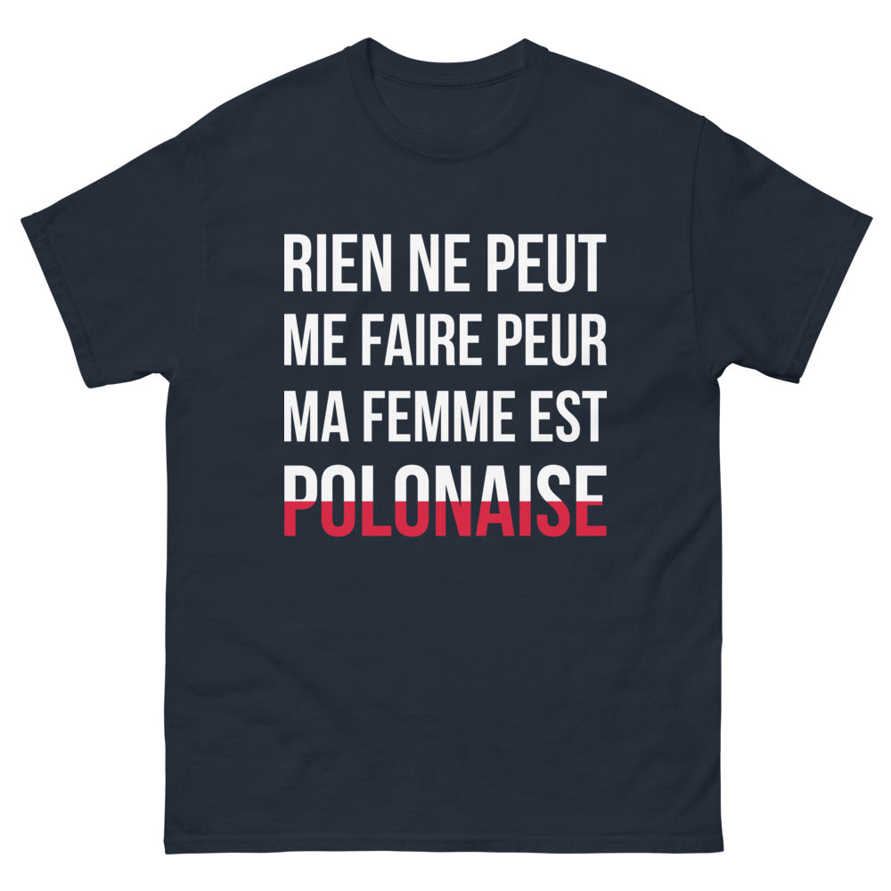 T-shirt Polonaise marine - clin d'œil au couple polonais