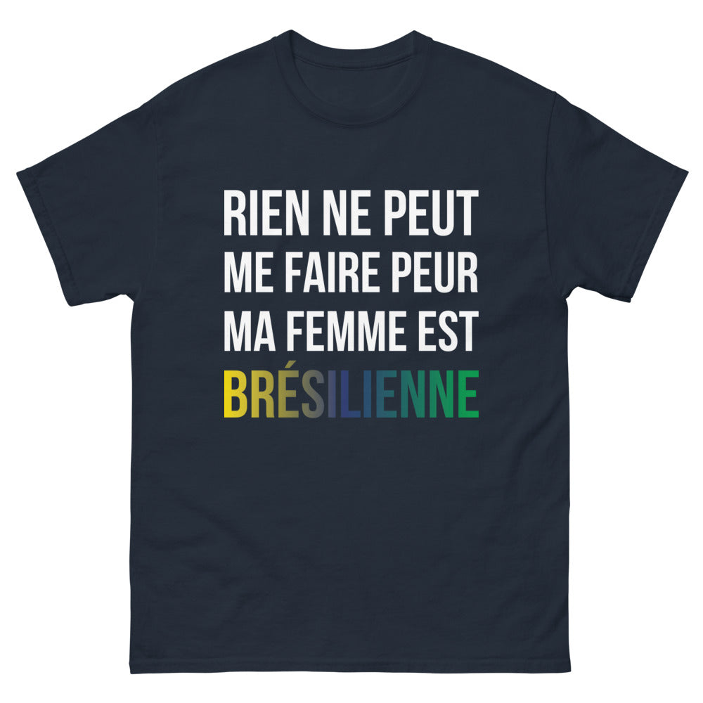 T-shirt Brésil bleu marine - Rien ne peut me faire peur