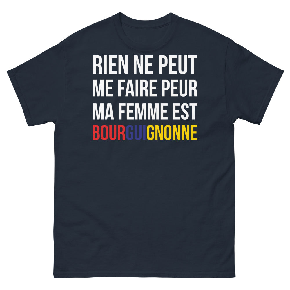 T-shirt Bourgogne noir dos - Rien ne peut me faire peur