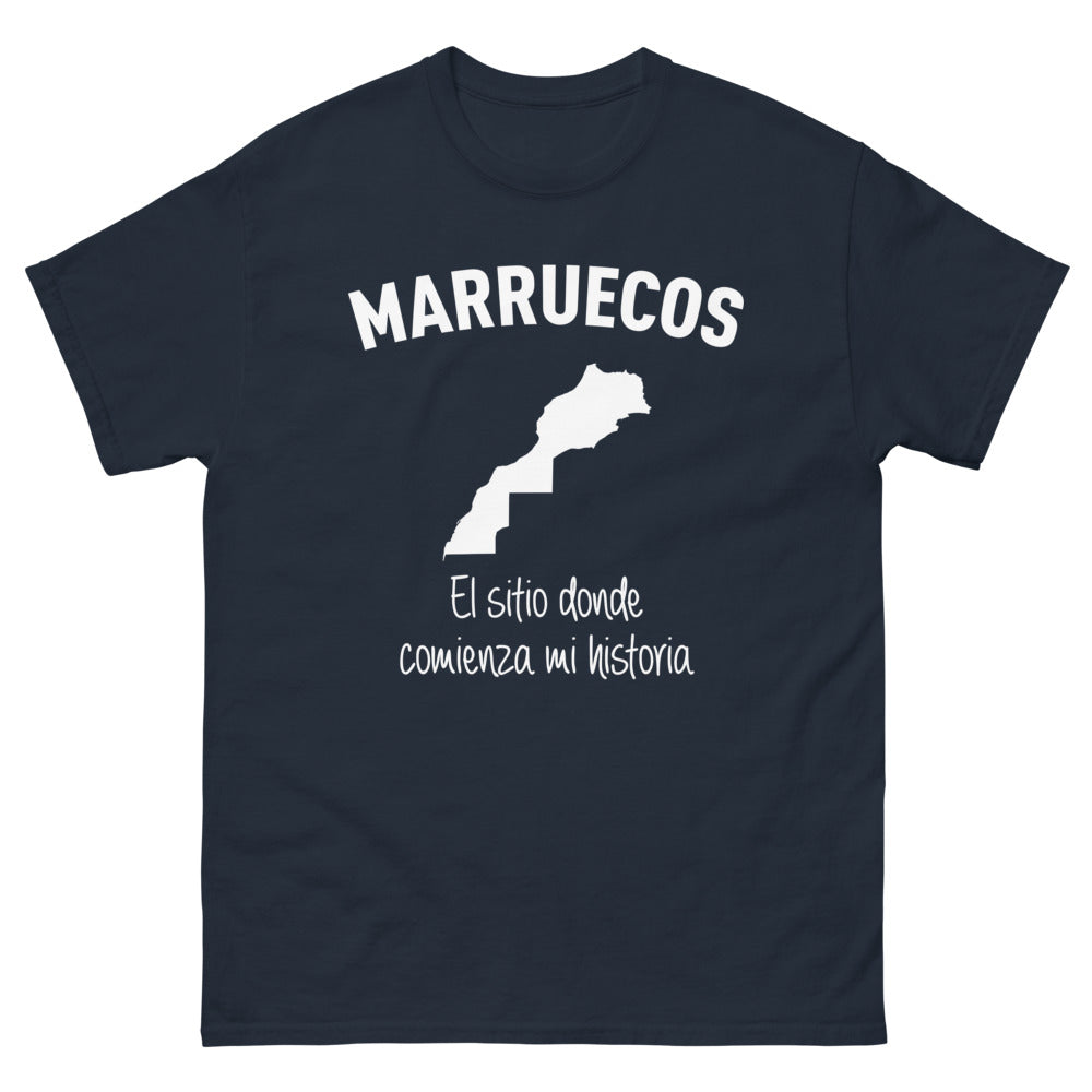 T-shirt Marruecos marine - souvenirs de Marrakech et fierté