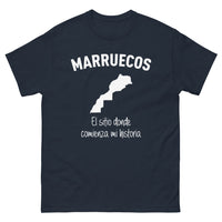Thumbnail for T-shirt Marruecos marine - souvenirs de Marrakech et fierté