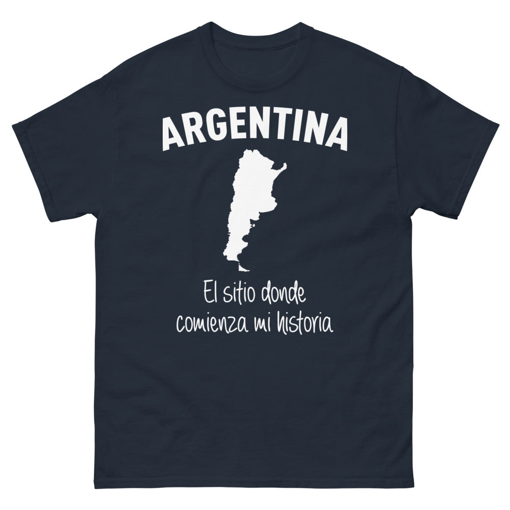 T-shirt Argentine marine - El sitio donde comienza mi historia