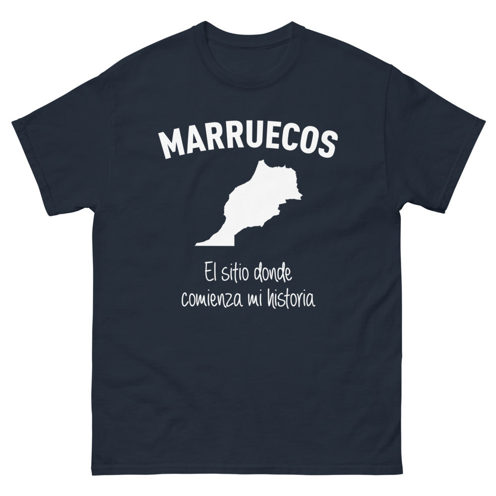 T-shirt Marruecos marine - thé à la menthe et souk