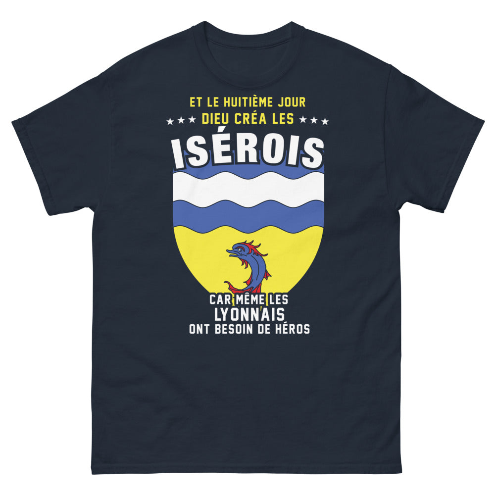 T-shirt Isérois marine - héros locaux de l’Isère
