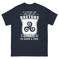 Thumbnail for T-shirt Breton marine - Dieu créa les Bretons