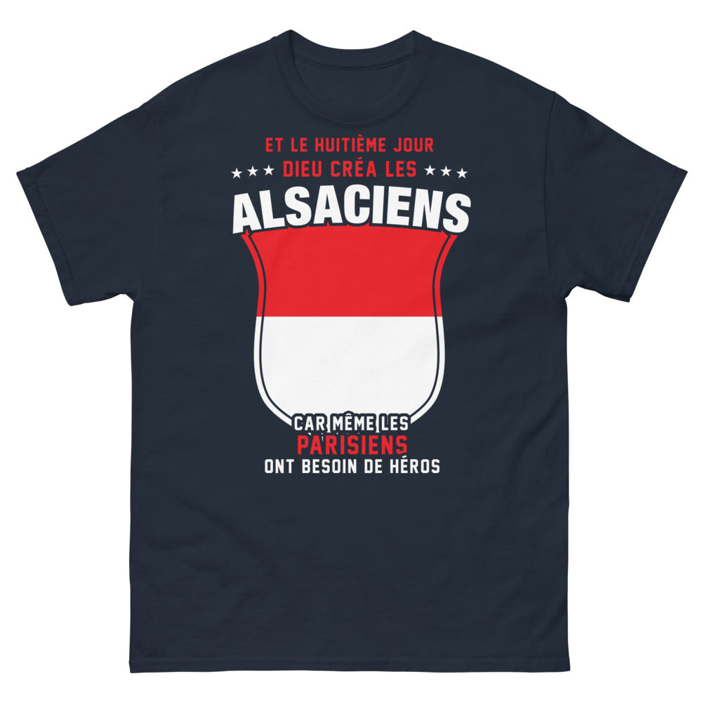 T-shirt Alsacien marine - Héros Parisiens, clin d'œil et fierté