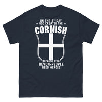 Thumbnail for T-shirt Cornouailles marine - On the 8th Day, God Created the Cornish