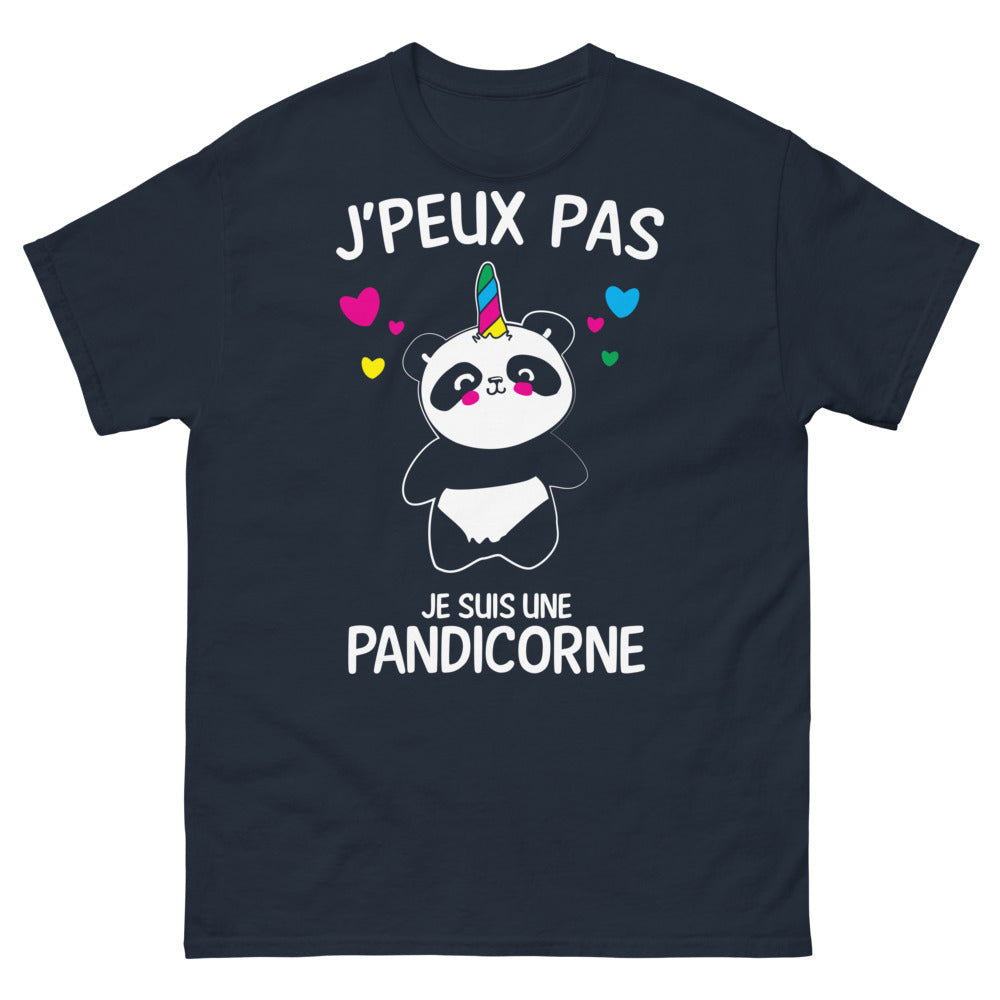 T-shirt Pandicorne marine - Je peux pas, je suis une pandicorne