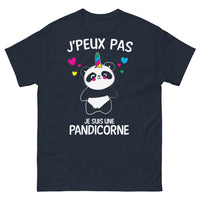 Thumbnail for T-shirt Pandicorne marine - Je peux pas, je suis une pandicorne
