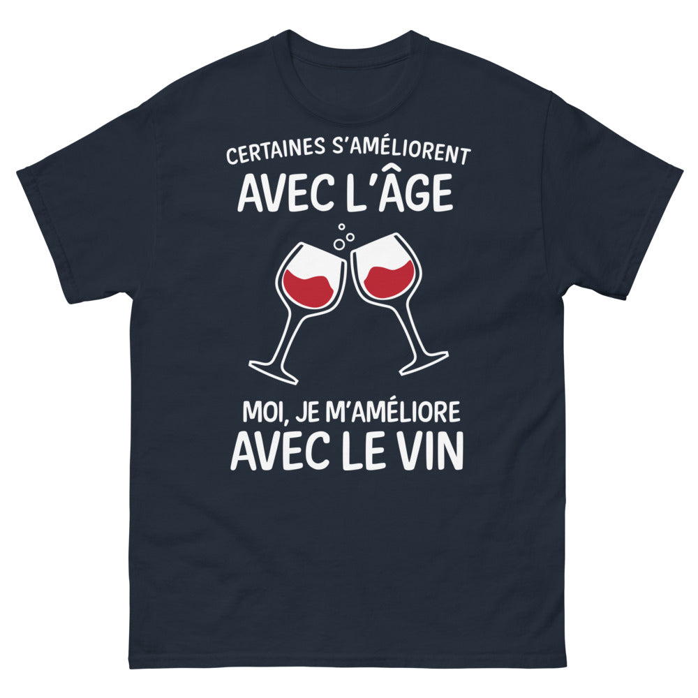 T-shirt Vin marine - Certains s'améliorent avec l'âge