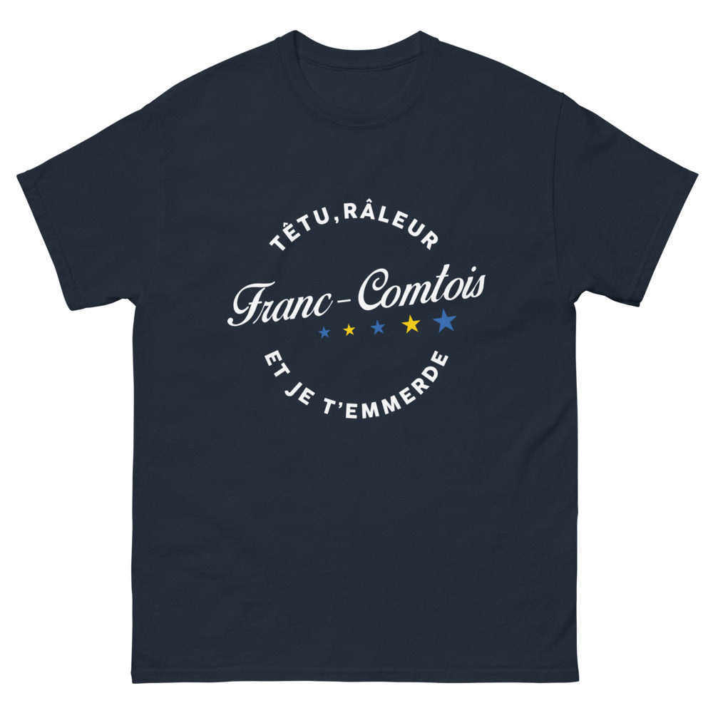 T-shirt Franc-Comtois marine - Têtu râleur