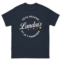 Thumbnail for T-shirt Landais marine - Têtu, râleur et je t'emmerde