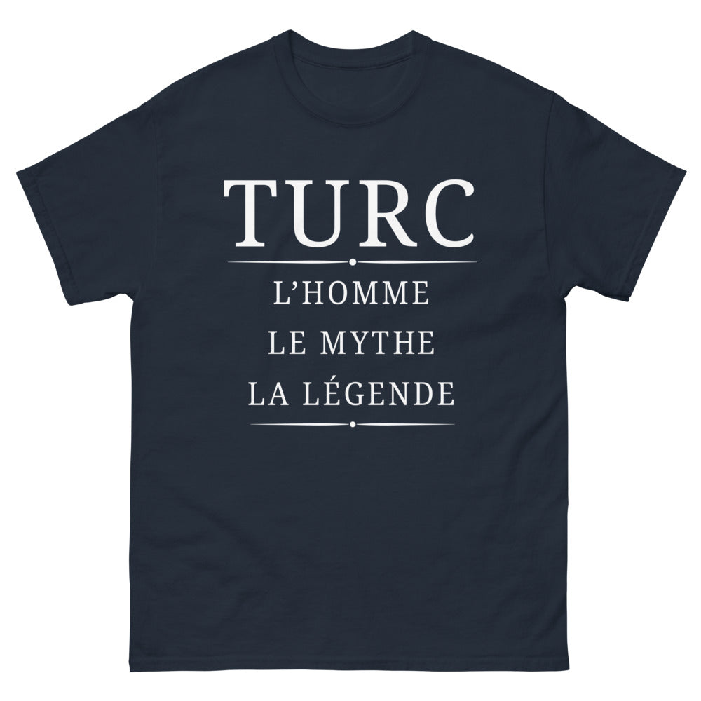 T-shirt Turc marine face - L'homme, le mythe, la légende