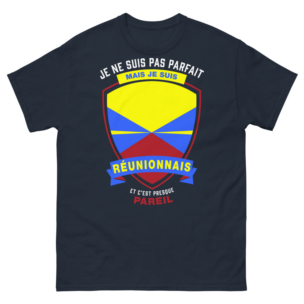 T-shirt Réunionnais bleu marine - Je ne suis pas parfait