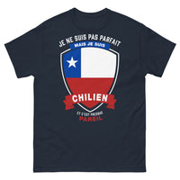 Thumbnail for T-shirt Chilien marine - Je ne suis pas parfait mais je suis chilien