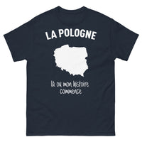 Thumbnail for T-shirt Pologne marine - Là où mon histoire commence
