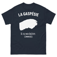 Thumbnail for T-shirt Gaspésie marine - Là où mon histoire commence