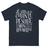 Thumbnail for T-shirt roumain marine - je sais, je suis chiante