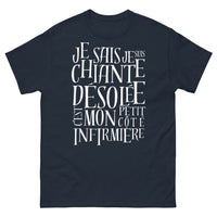 Thumbnail for T-shirt infirmière marine - Mon petit côté infirmière, humour