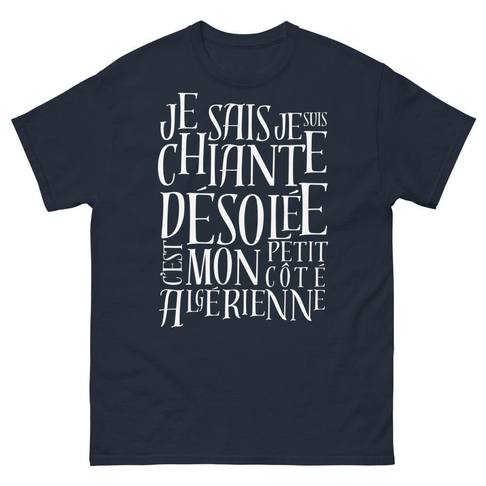 T-shirt Mon petit côté algérien marine - anecdotes familiales algériennes