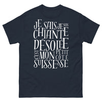 Thumbnail for T-shirt Suisse marine - Je sais, je suis chiante