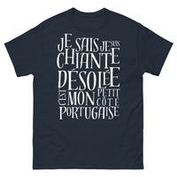 Thumbnail for T-shirt Portugaise marine - Je sais, je suis chiante