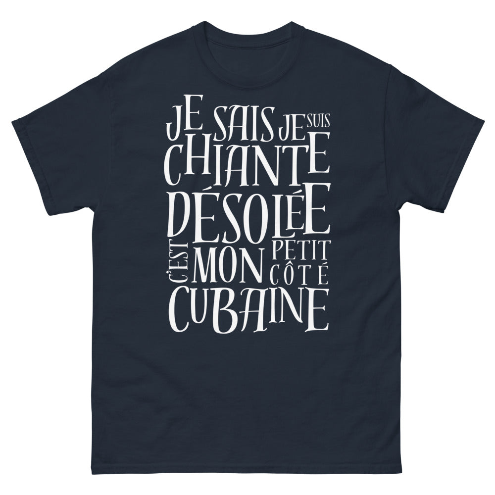 T-shirt Cubaine marine - chiante désolée côté Cubaine