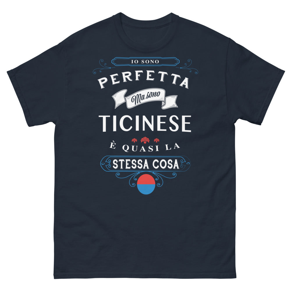 T-shirt ticinese marine - Io sono perfetta