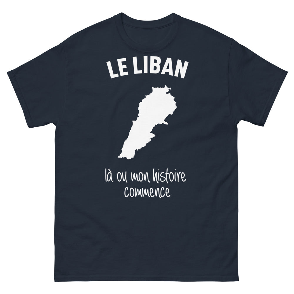 T-shirt Liban marine - Le Liban, là où mon histoire commence