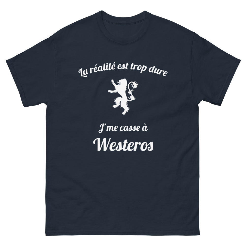 T-shirt Westeros marine - La réalité est trop dure