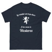 Thumbnail for T-shirt Westeros marine - La réalité est trop dure