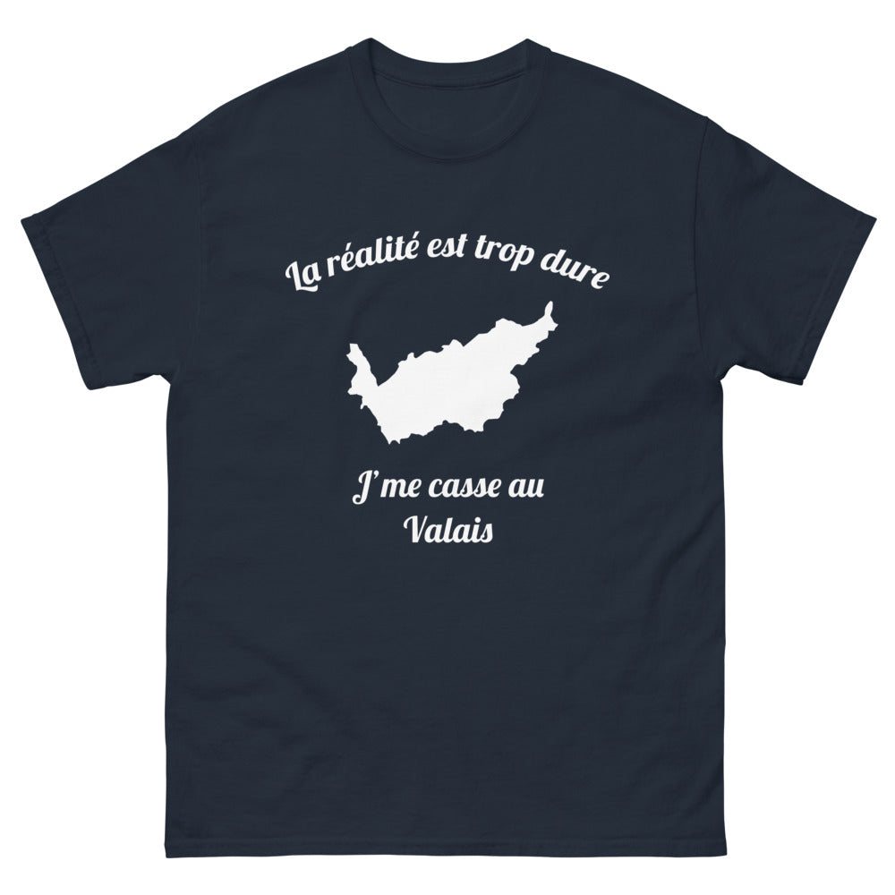 T-shirt Valais marine - La réalité est trop dure