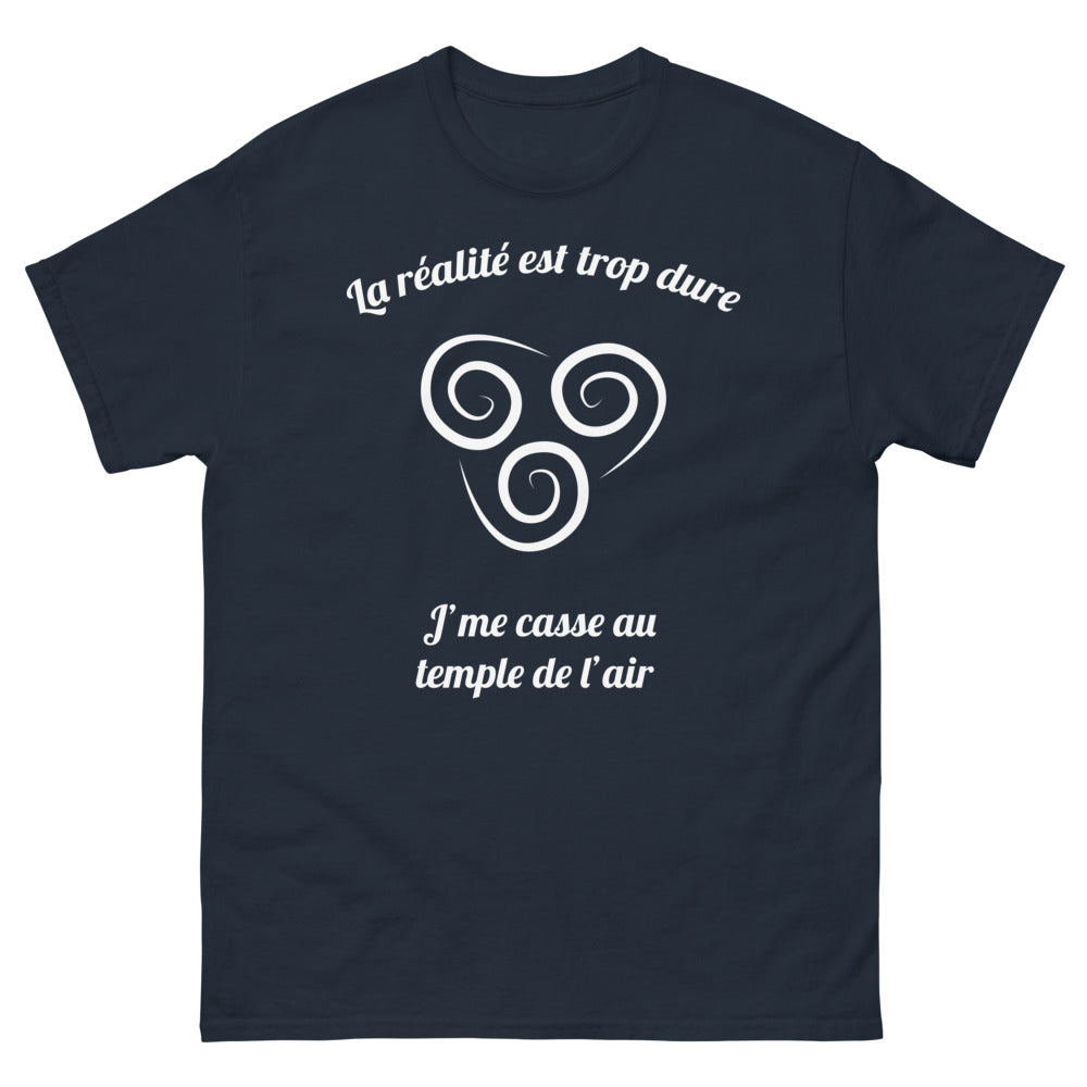 T-shirt Temple de l'Air marine face - La réalité est trop dure