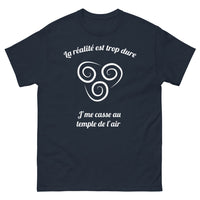 Thumbnail for T-shirt Temple de l'Air marine face - La réalité est trop dure