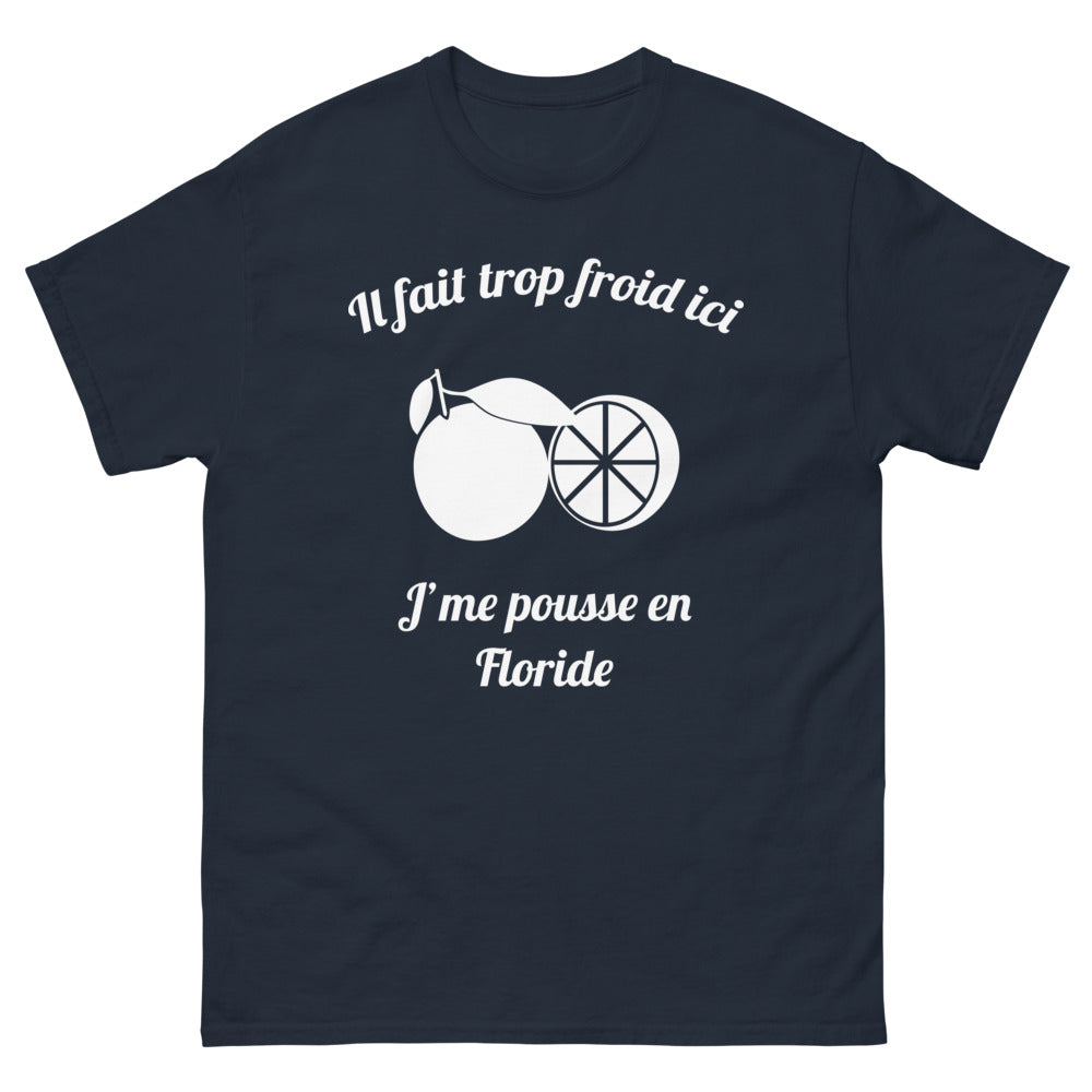 T-shirt Canadiens marine - Il fait trop froid ici, je me pousse en Floride