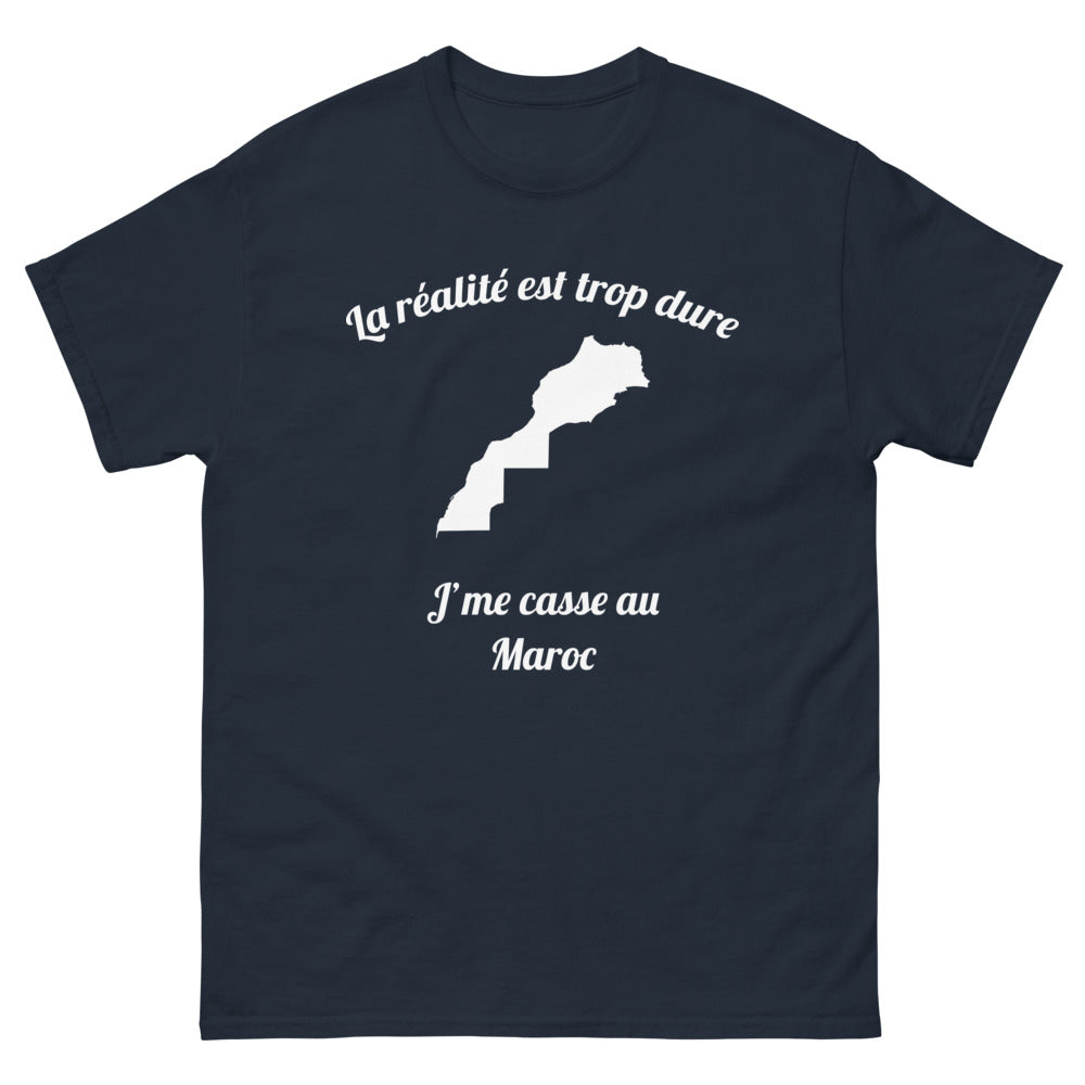 T-shirt Nostalgie marocaine marine - motif sombre et esprit voyageur