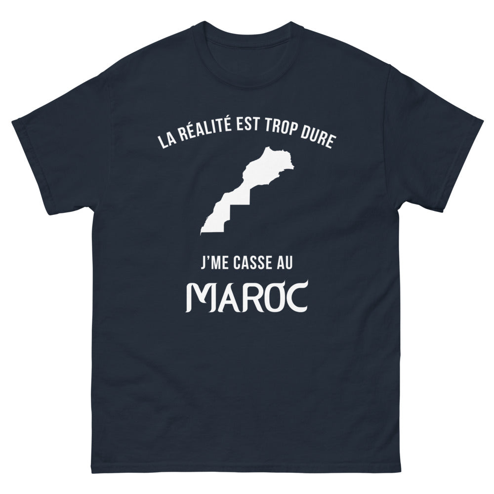 T-shirt Maroc bleu marine - La réalité est trop dure