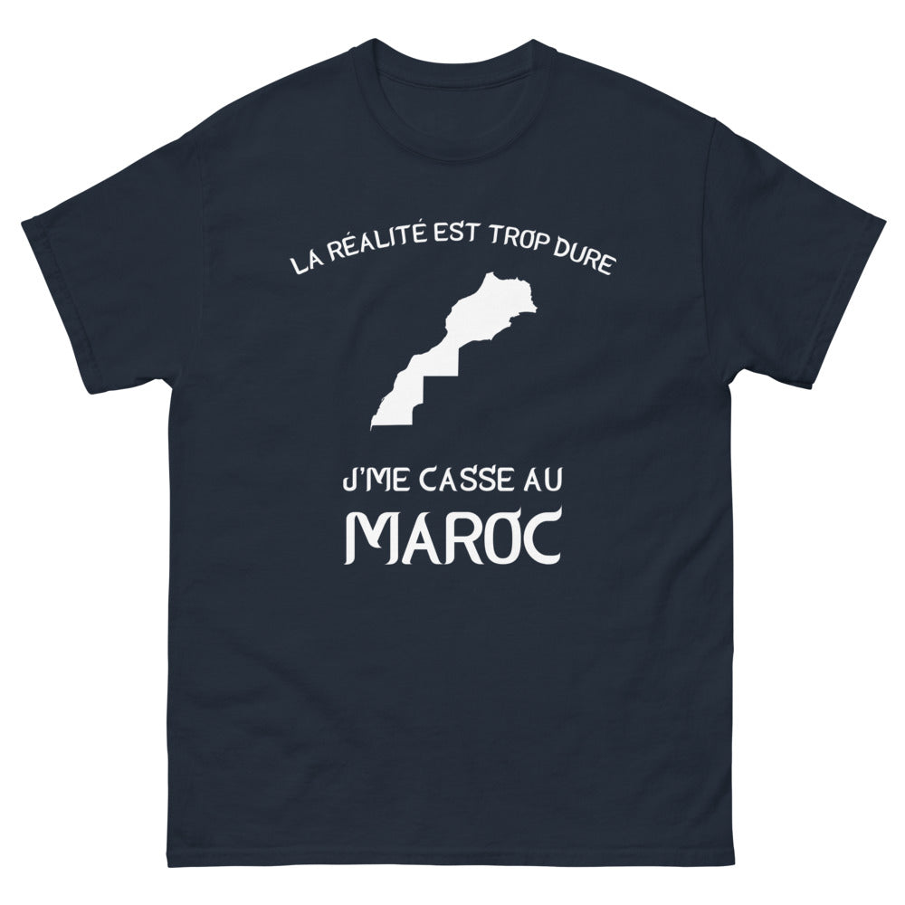 T-shirt Maroc marine face - La réalité est trop dure