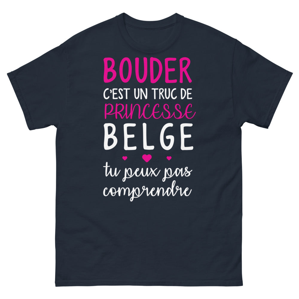 T-shirt Belge marine - bouder avec fierté