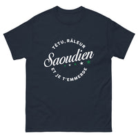 Thumbnail for T-shirt Saoudien marine - râleur fièrement têtu