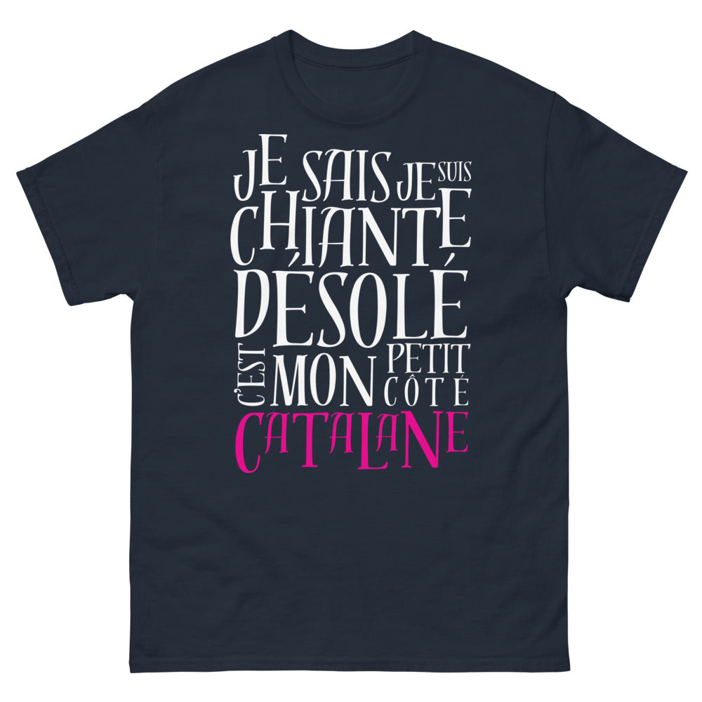 T-shirt catalan marine - Je sais, je suis chiante