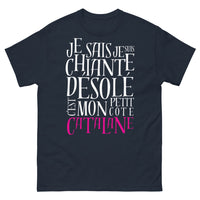 Thumbnail for T-shirt catalan marine - Je sais, je suis chiante